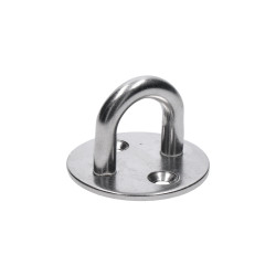Nástenný úchyt lanka oválny, obľúka 8 mm, brúsená AISI 304 Nástenný úchyt lanka oválny, obľúka 8 mm, brúsená AISI 304